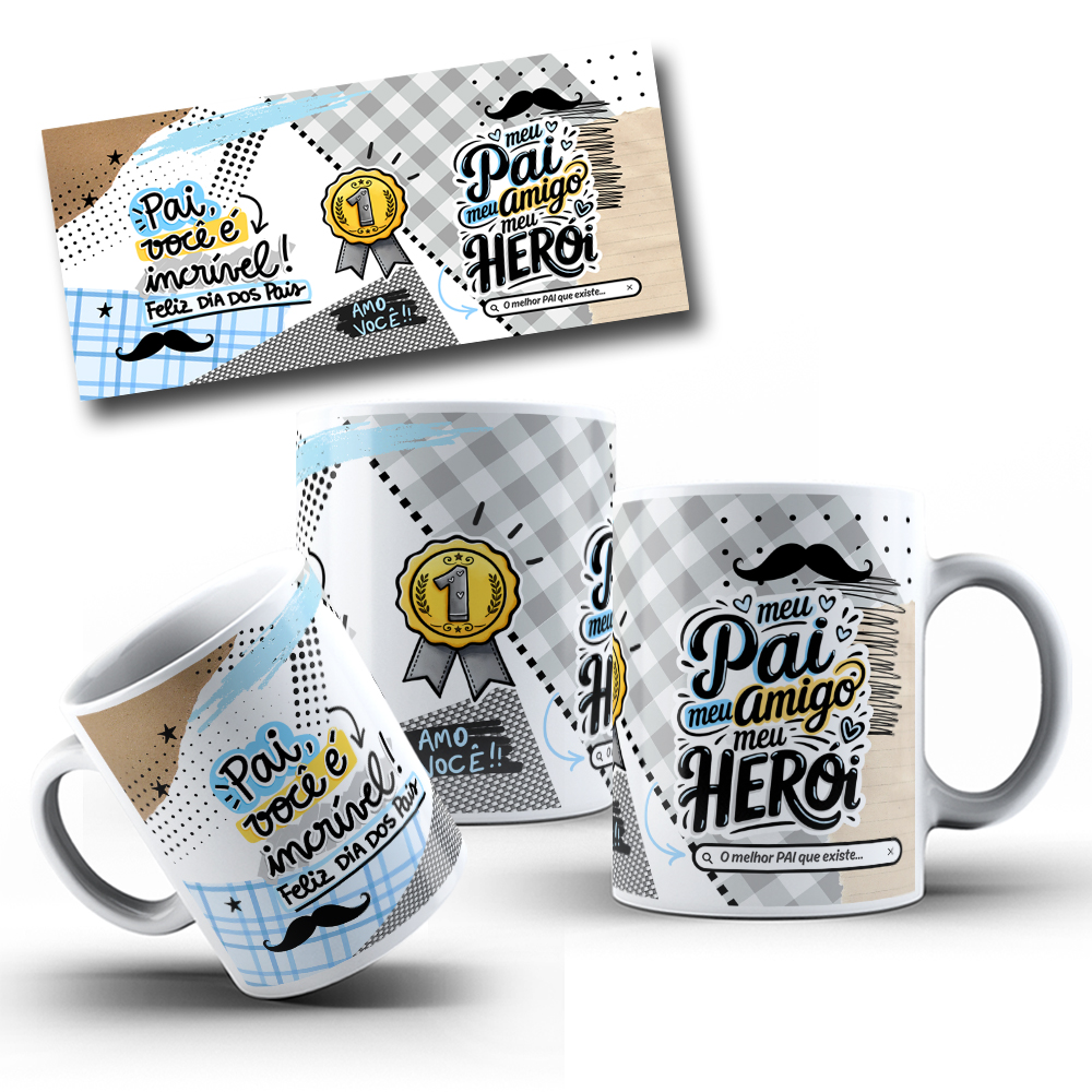 8 Artes para Caneca Dia dos Pais Arquivo em Png 2