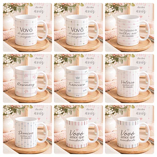 19 Artes para Caneca Dia dos Avós Arquivo Editável