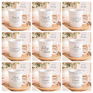 19 Artes para Caneca Dia dos Avós Arquivo Editável