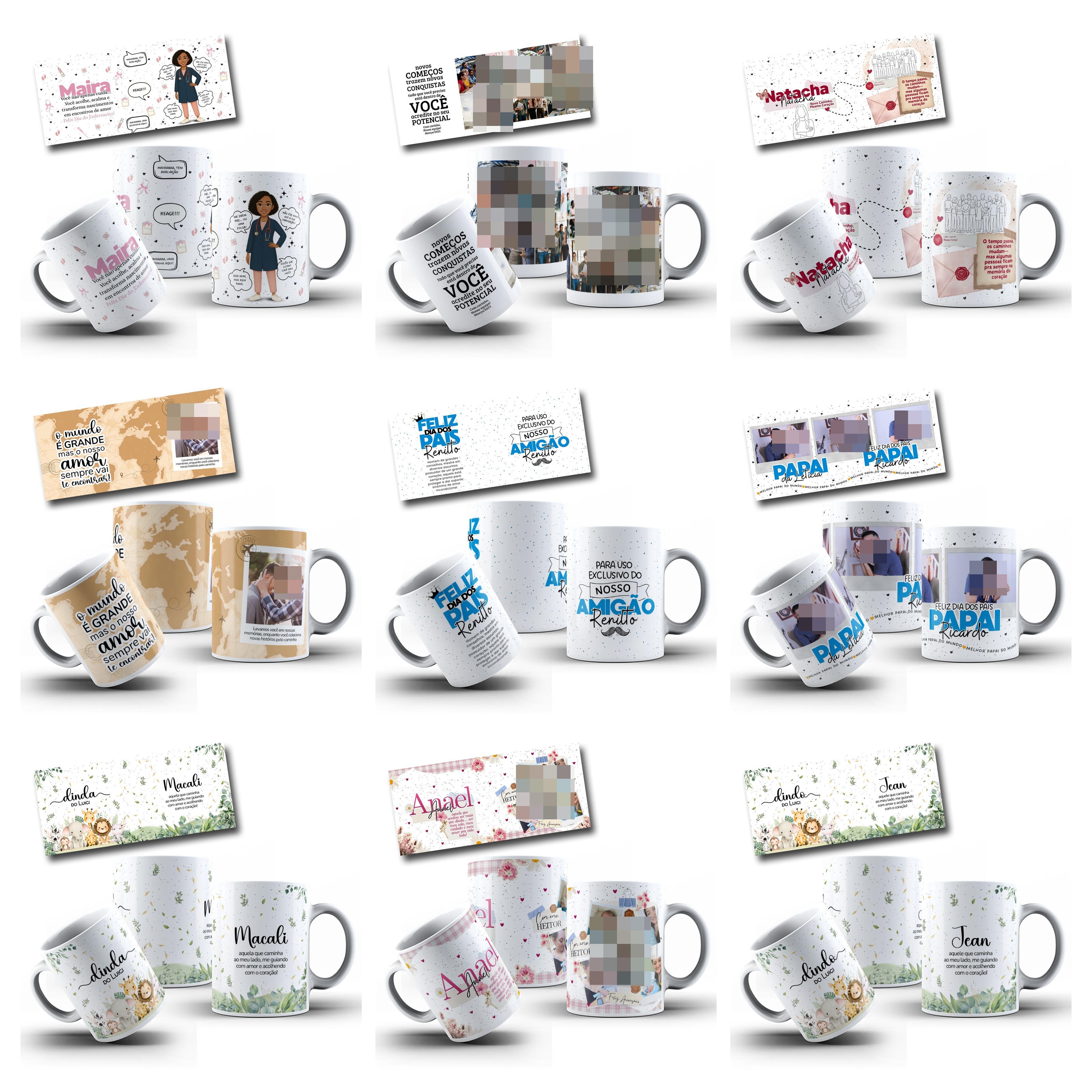 100 Artes para Caneca com Temas diversos Arquivo Editável 4