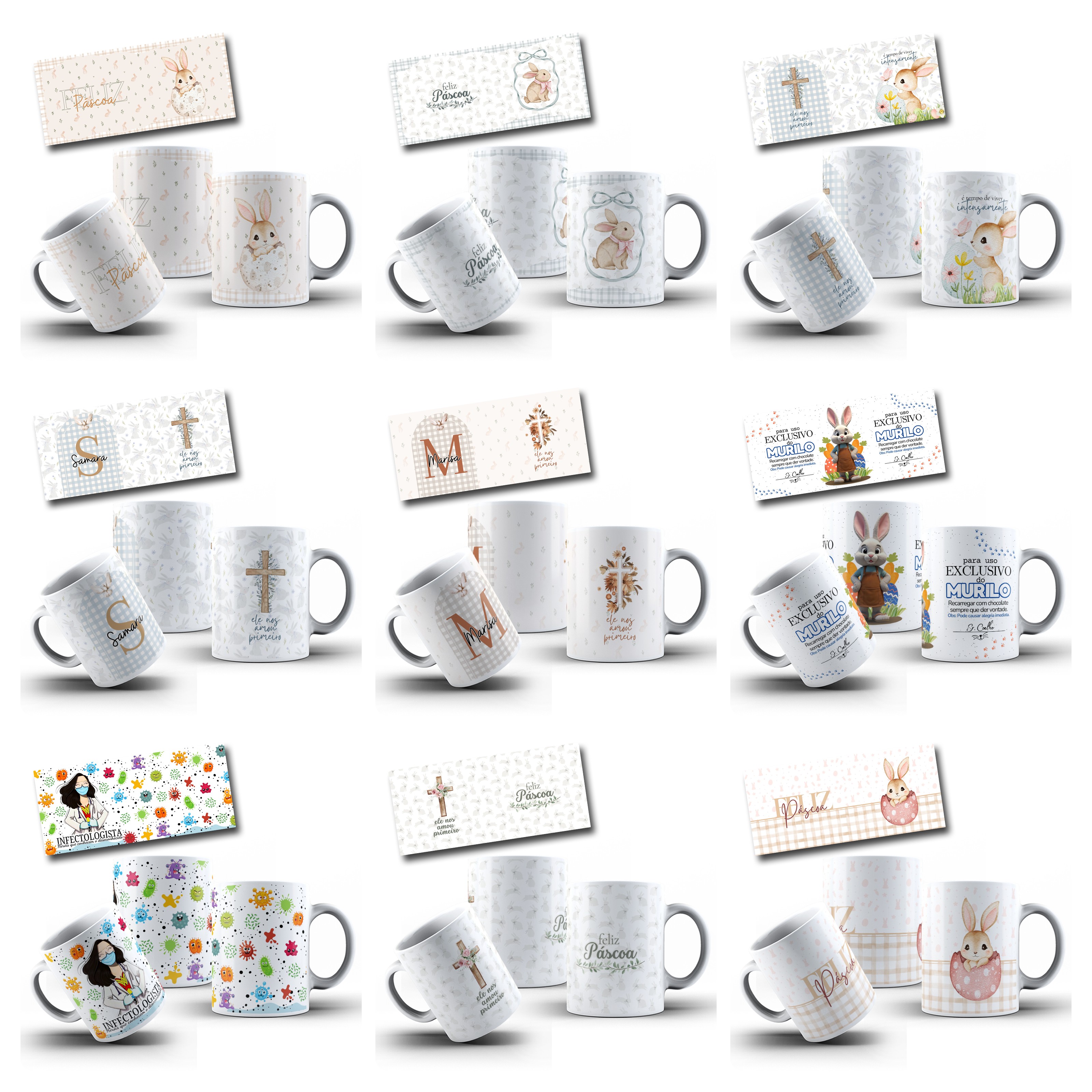 100 Artes para Caneca com Temas diversos Arquivo Editável 5
