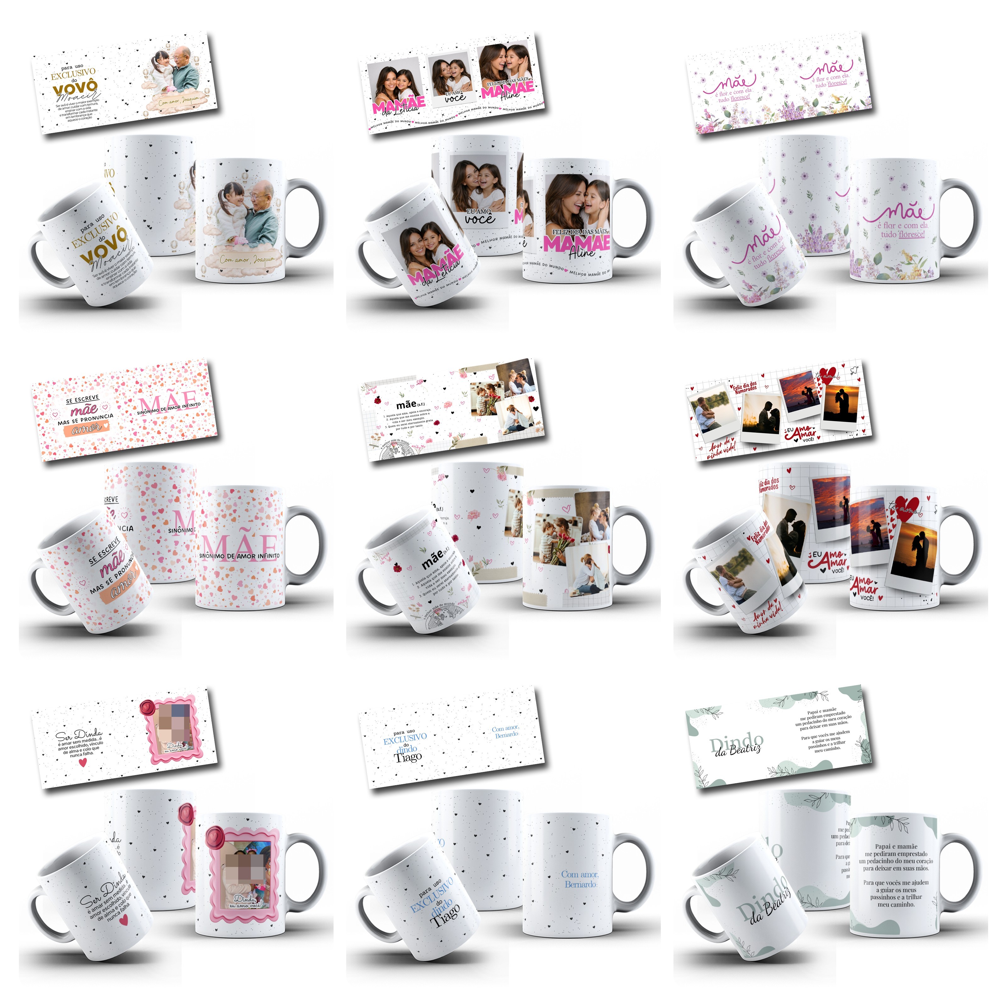 100 Artes para Caneca com Temas diversos Arquivo Editável 6