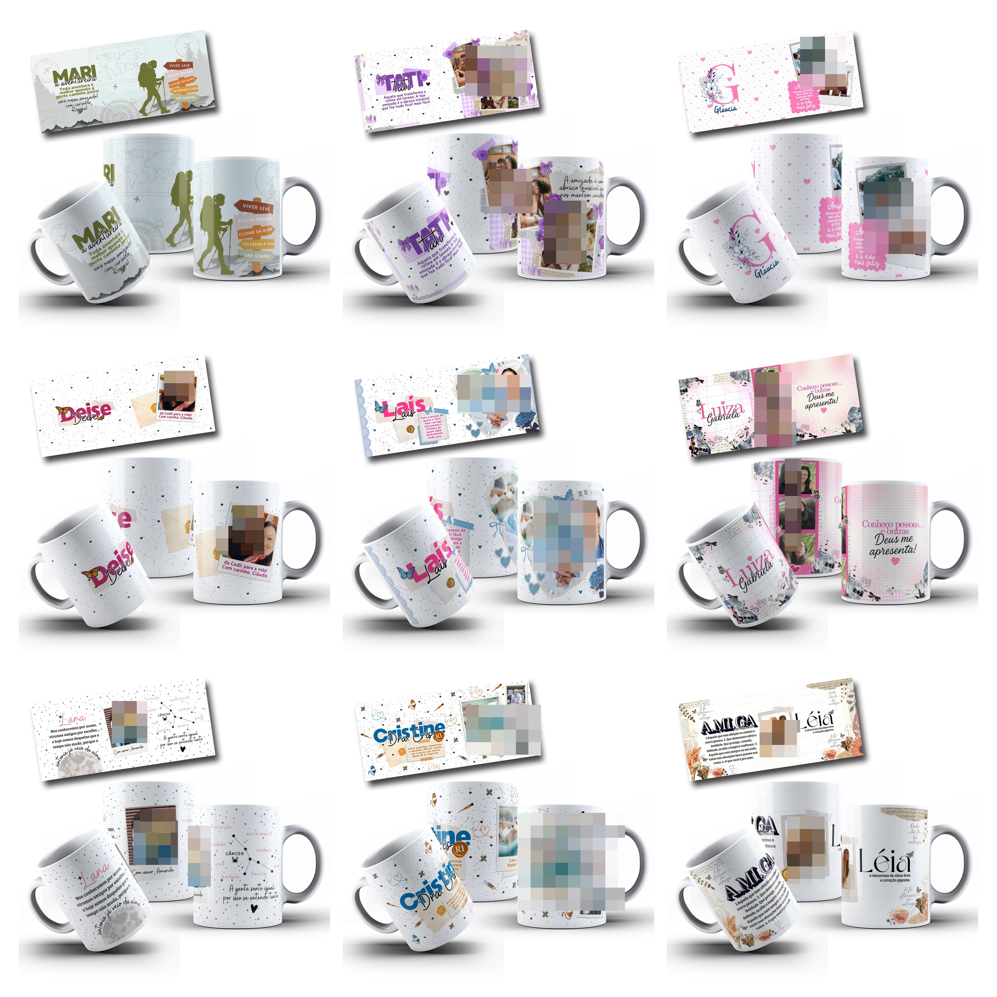 100 Artes para Caneca com Temas diversos Arquivo Editável 10