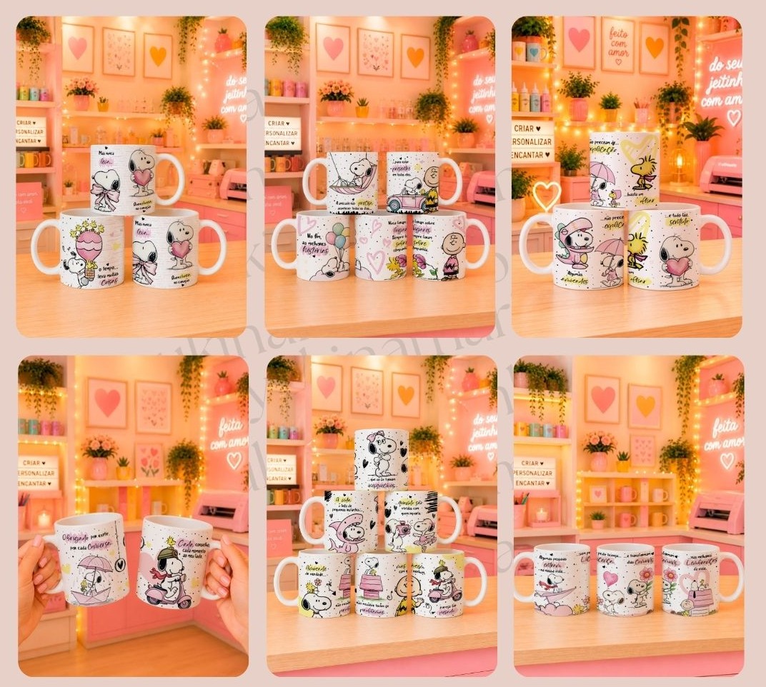 8 Artes para Caneca Laços de Afeto Snoop Arquivo Editável  2