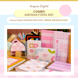 Arquivo Encadernação Agendas Fofas 2027 Arquivo em Pdf