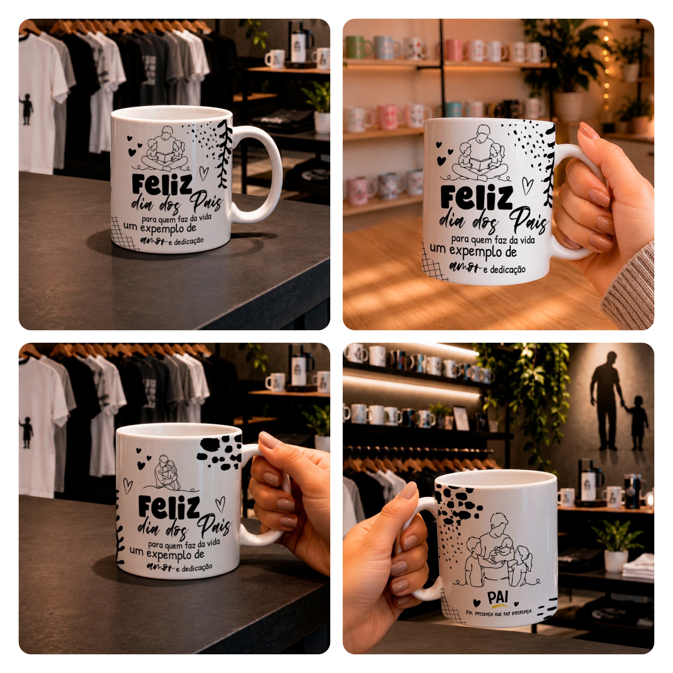 20 Artes para Caneca Minimalista Dia dos Pais Arquivo Editável  2