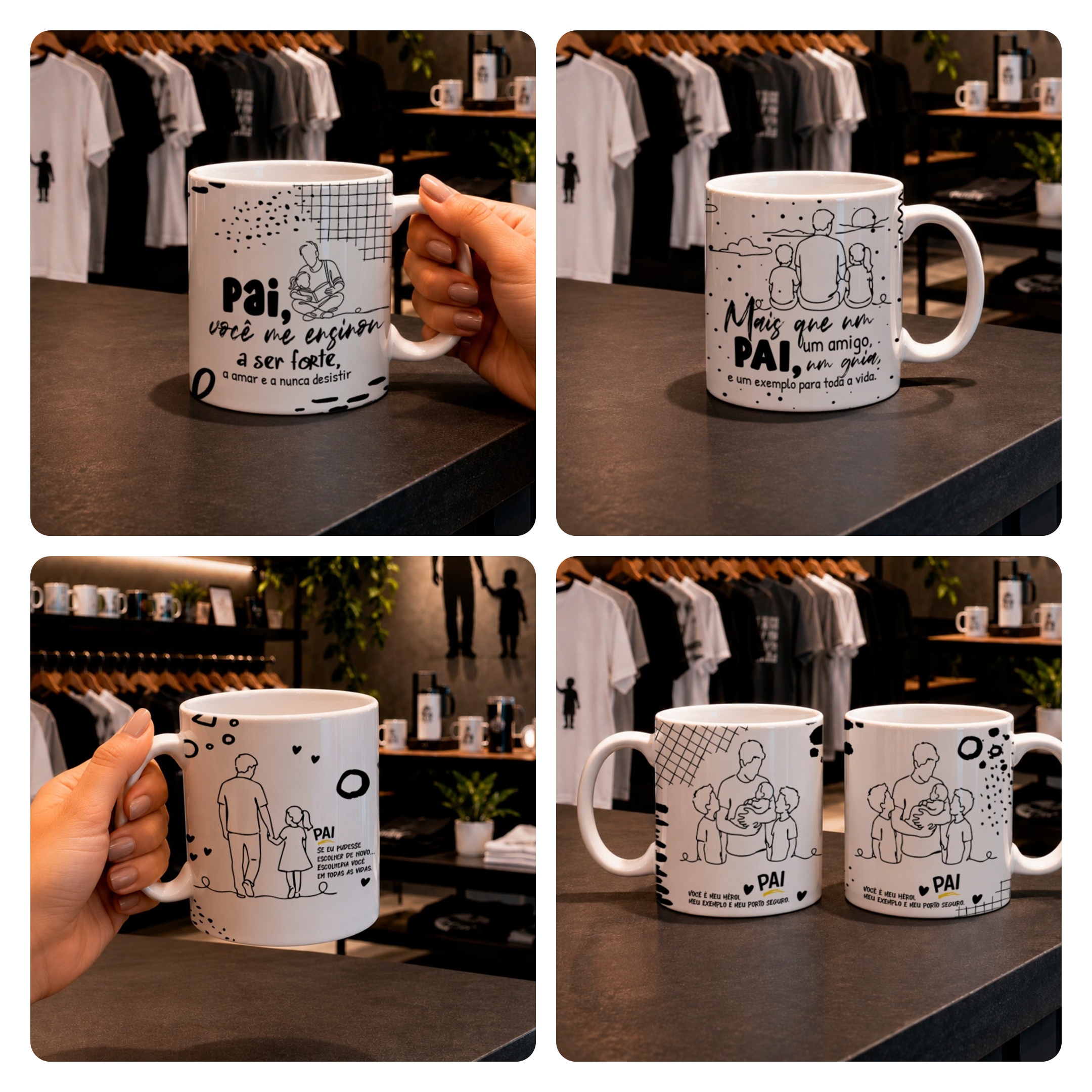 20 Artes para Caneca Minimalista Dia dos Pais Arquivo Editável  4