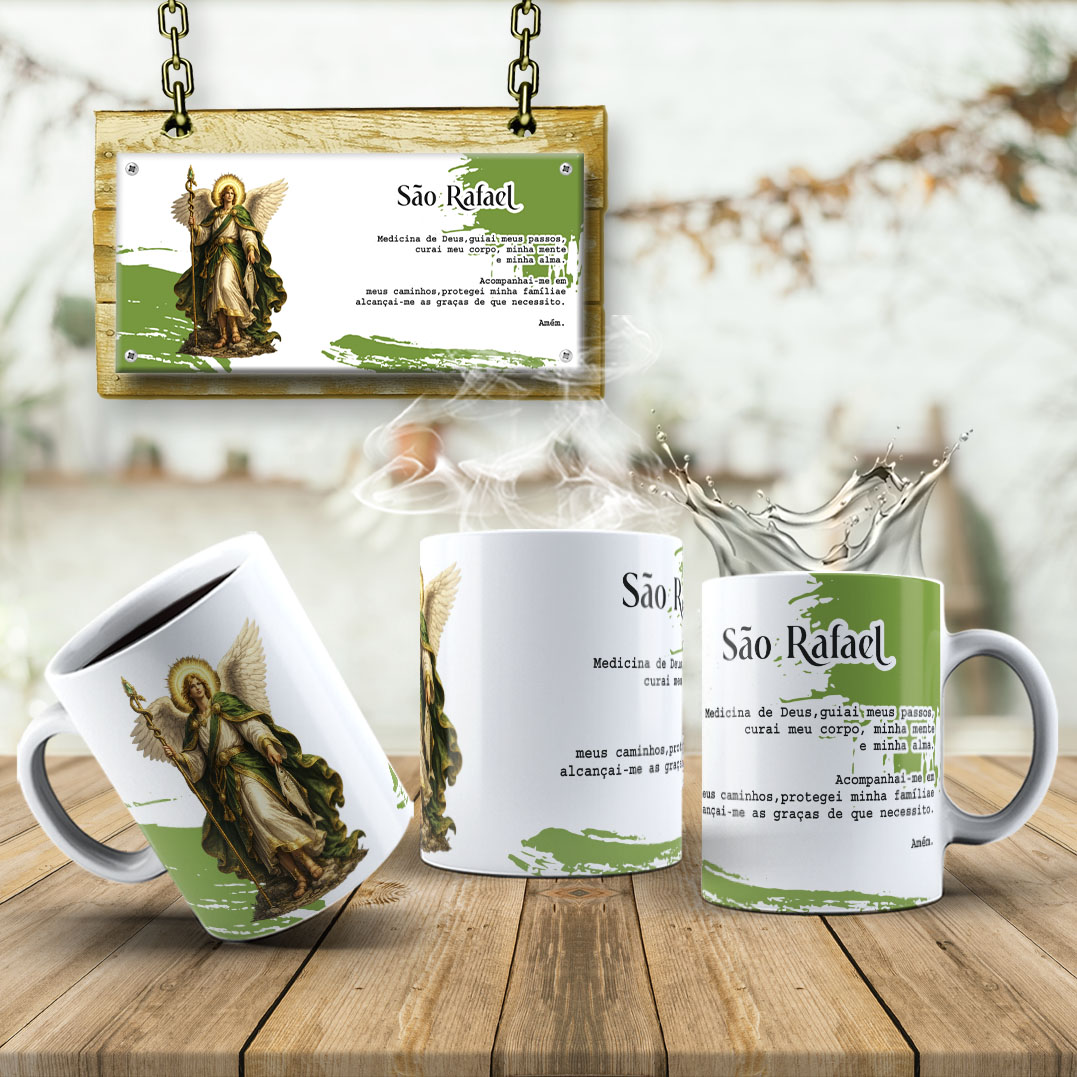 3 Artes para Caneca Arcanjos Arquivo Editável 3