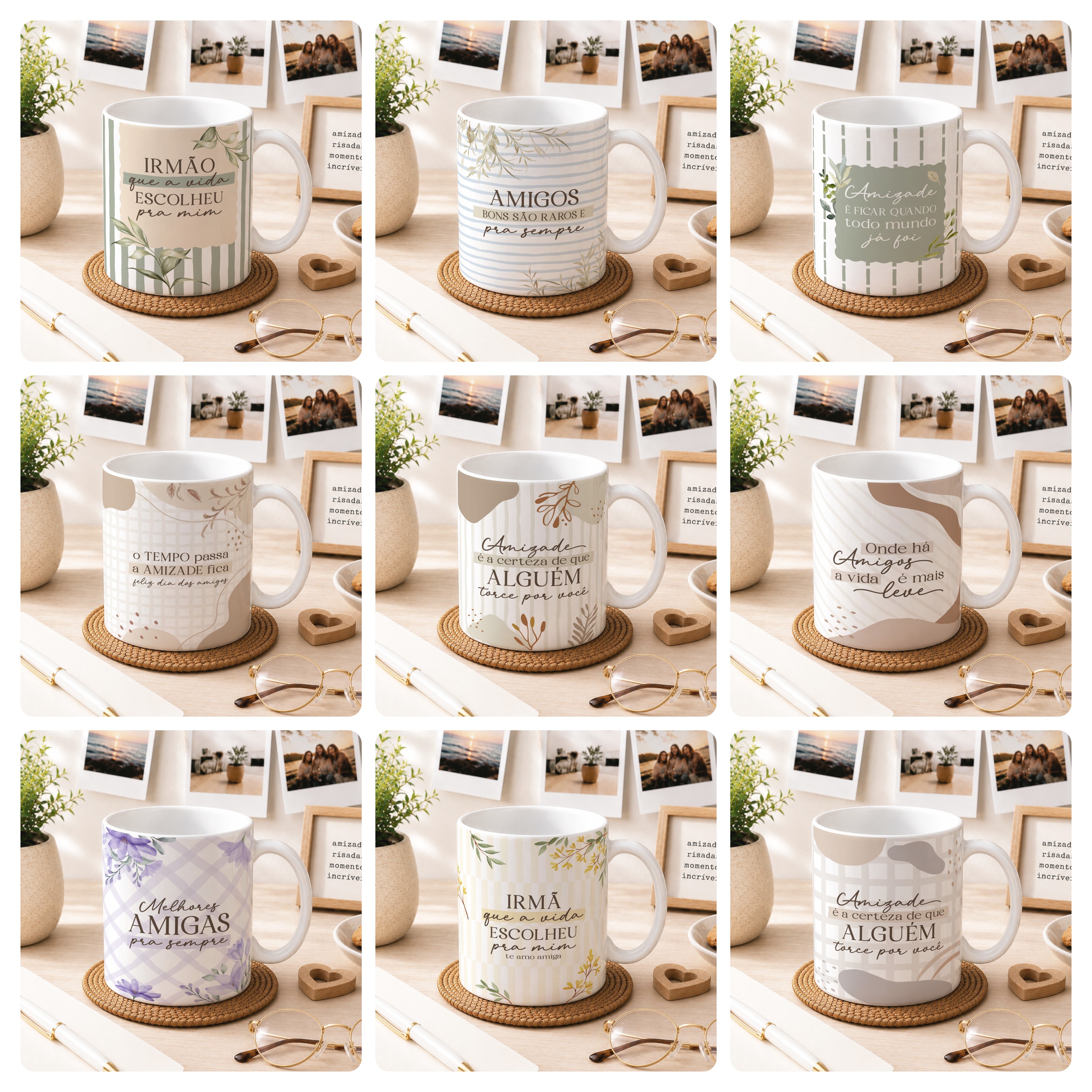 20 Artes para Caneca Dia dos Amigos Arquivo Editável 2