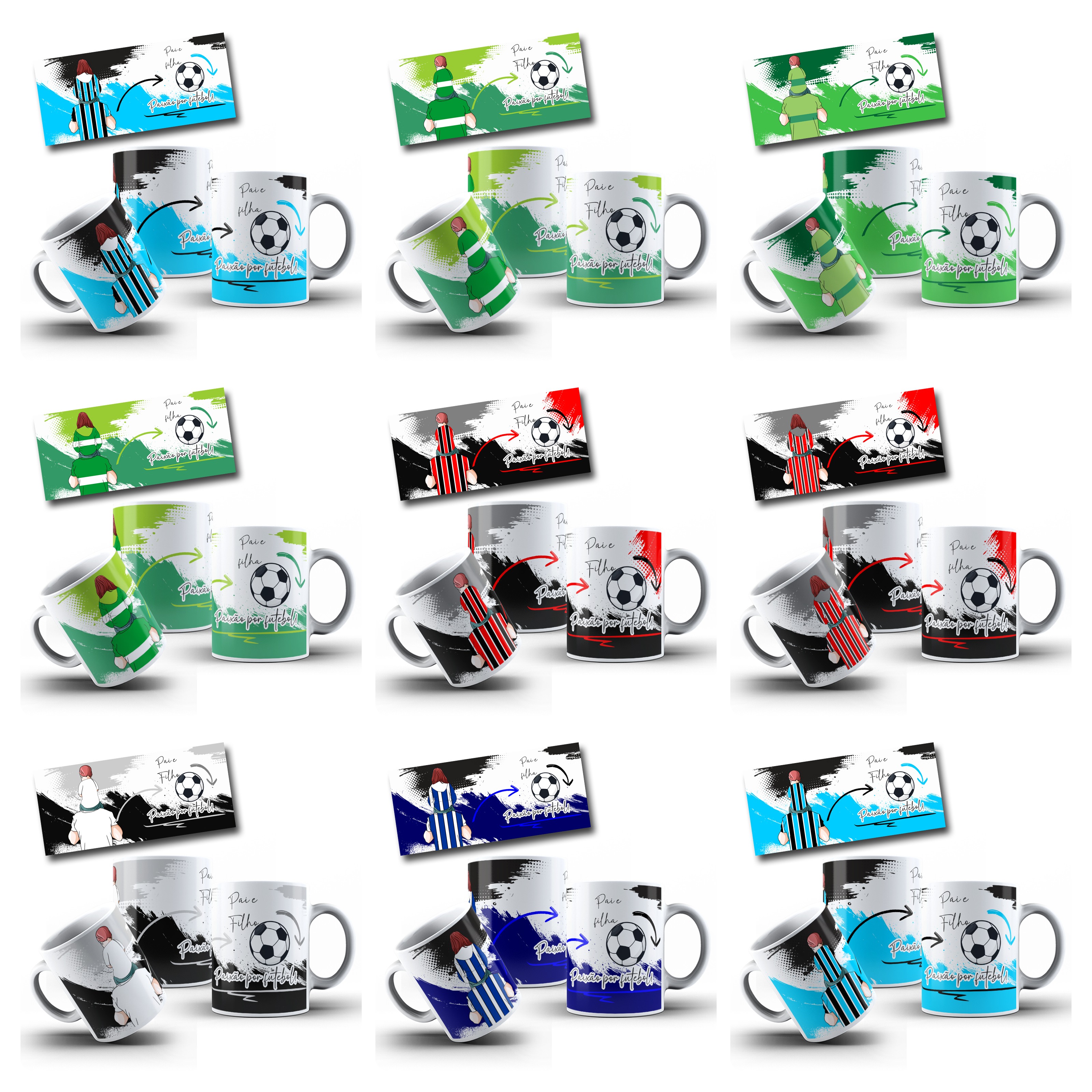 36 Artes para Caneca  Dia dos Pais Futebol Pais e Filhos Arquivo Editável  4