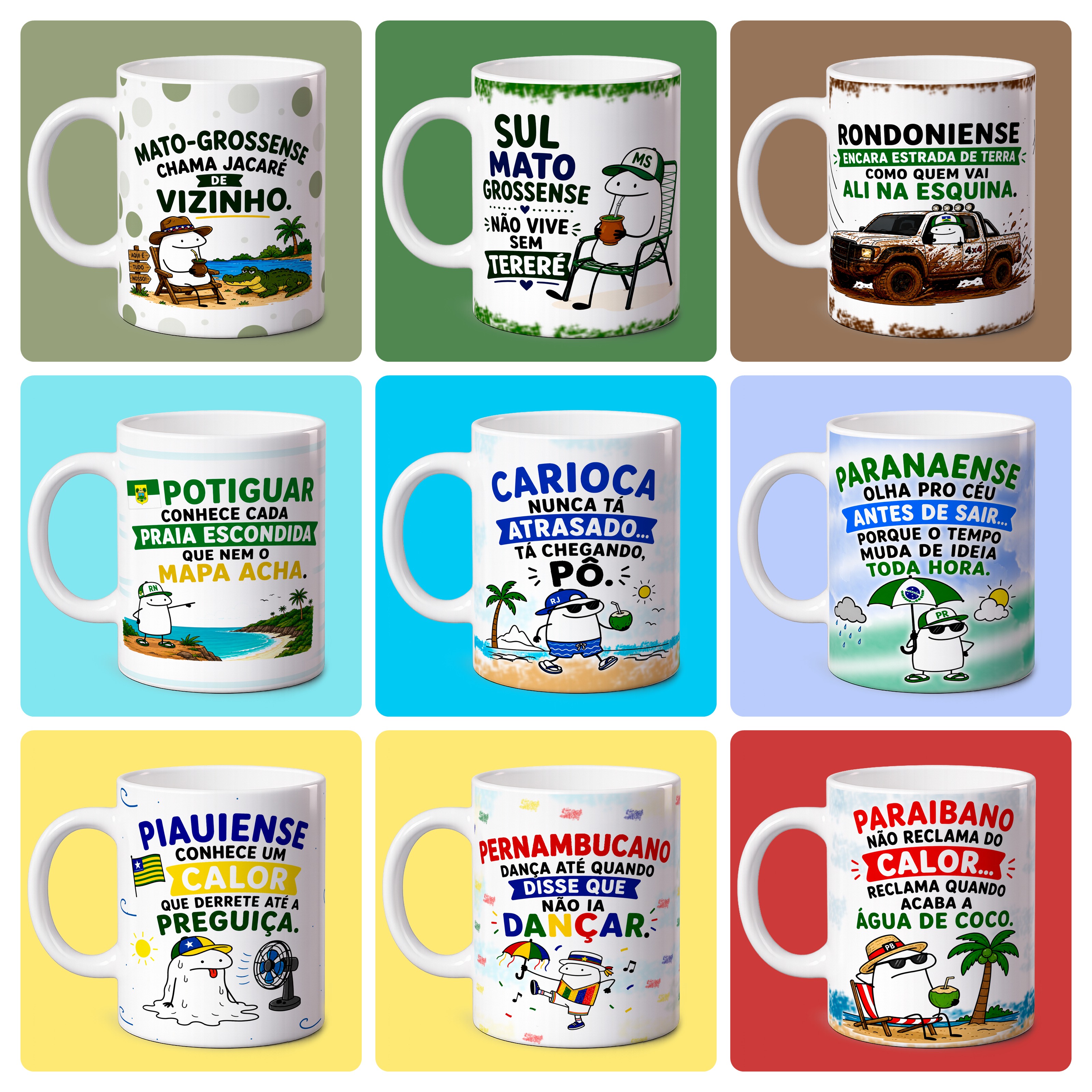 54 Artes para Caneca e Camisa Estados do Brasil Flork Divertido em Png 3