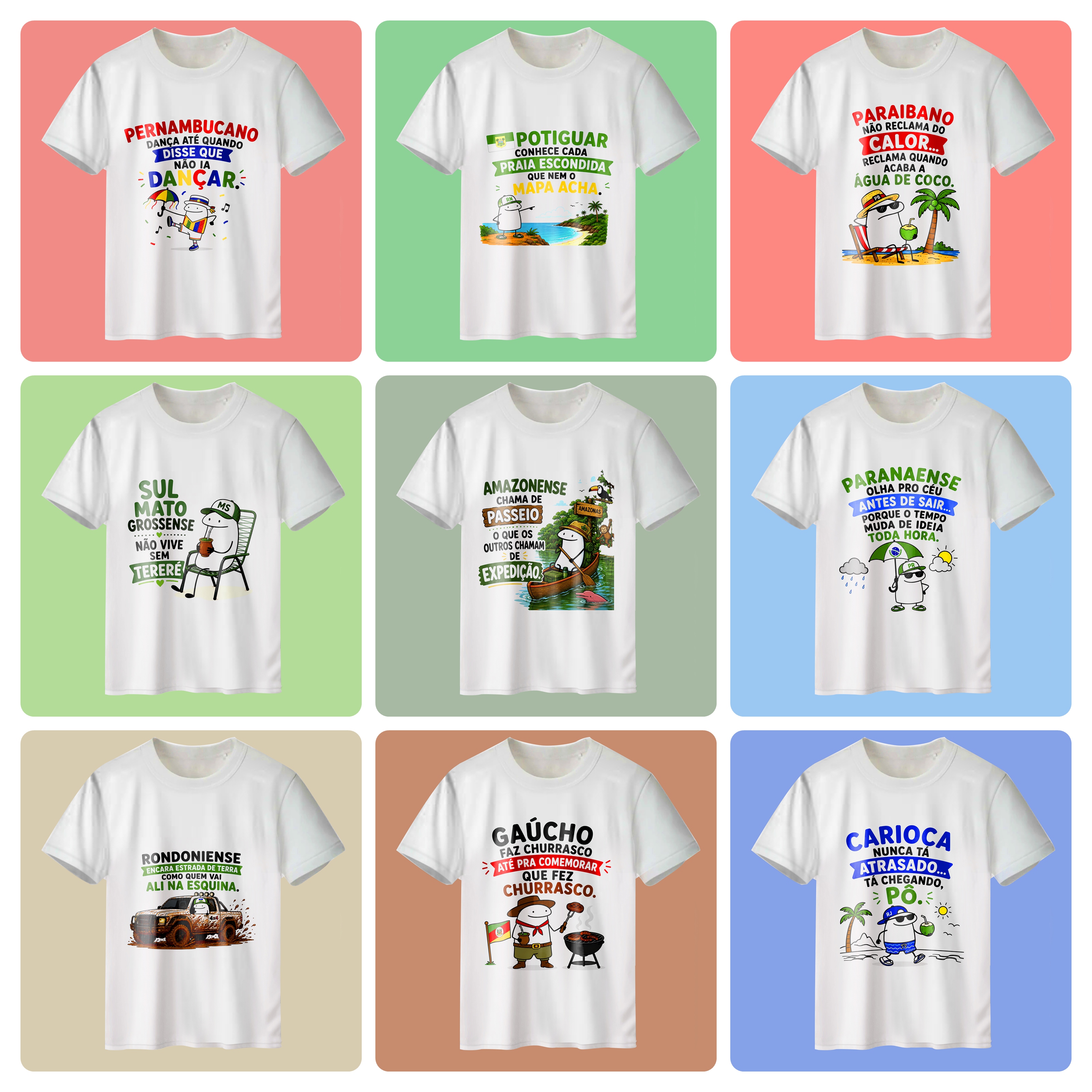 54 Artes para Caneca e Camisa Estados do Brasil Flork Divertido em Png 4