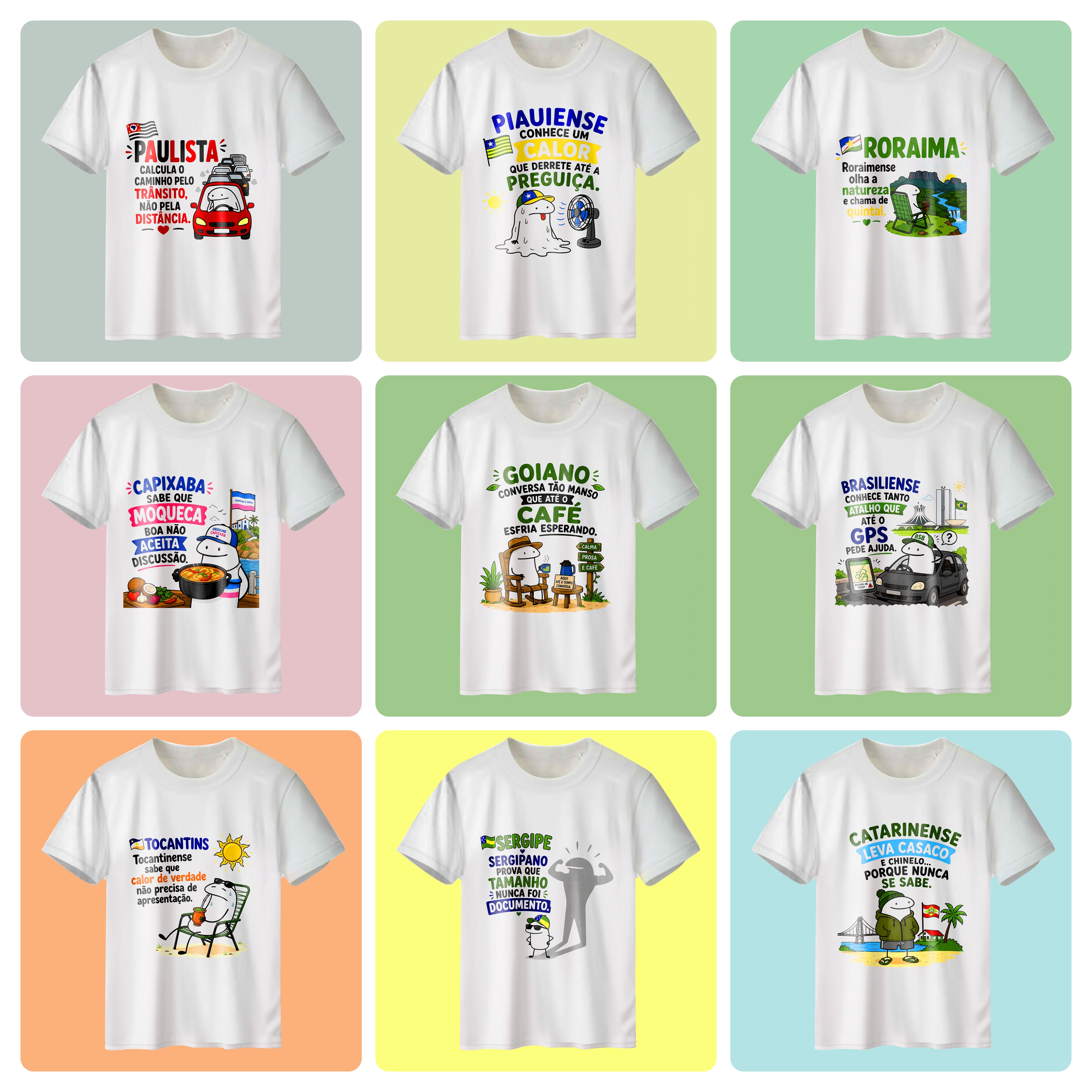 54 Artes para Caneca e Camisa Estados do Brasil Flork Divertido em Png 6