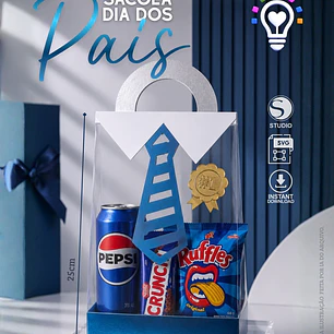 Arquivos de Corte Sacola e Cesta Dia dos Pais em Pdf