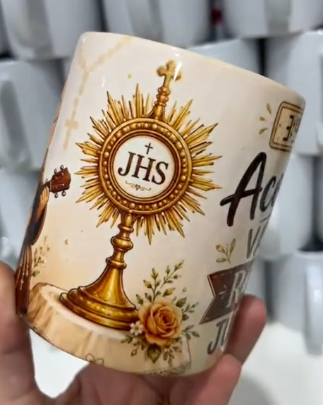 Arte Caneca Frei Gilson Acorda Vamos Rezar Juntos 3:50 Arquivos Jpg 2
