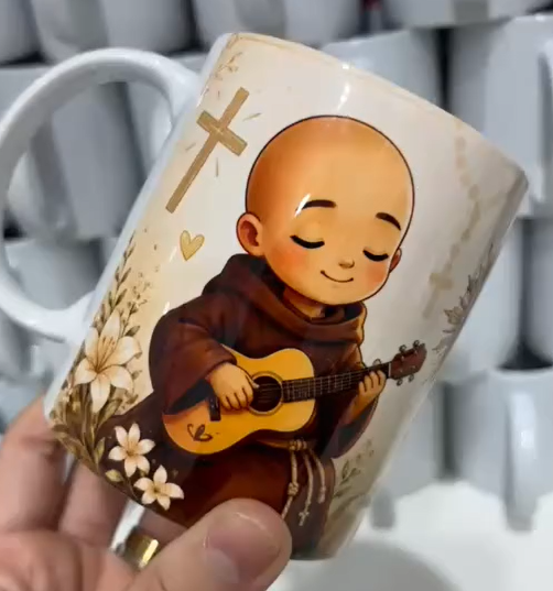 Arte Caneca Frei Gilson Acorda Vamos Rezar Juntos 3:50 Arquivos Jpg 1