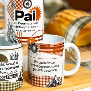 15 Artes para Caneca Dia dos Pais Pai é Benção Arquivo em Png