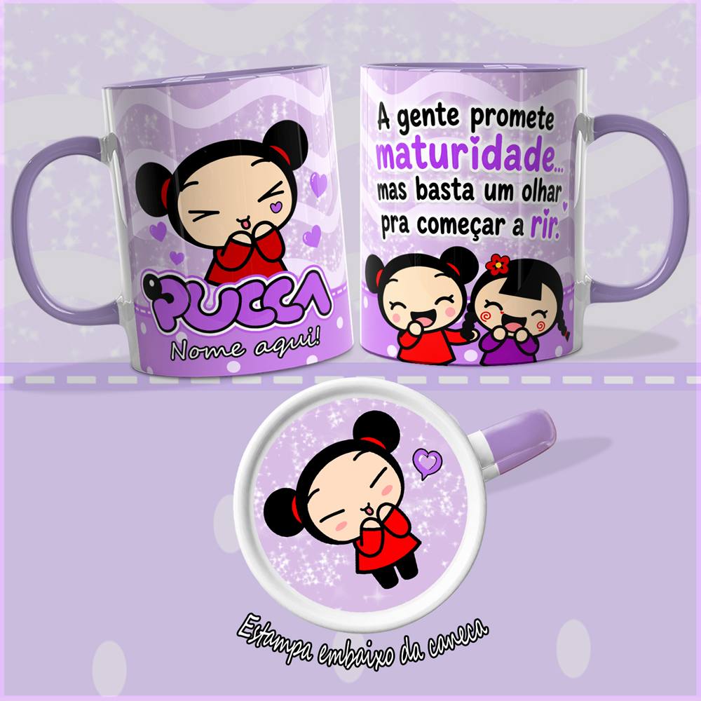 7 Artes para Caneca Pucca  Amigas Arquivo em Png 5