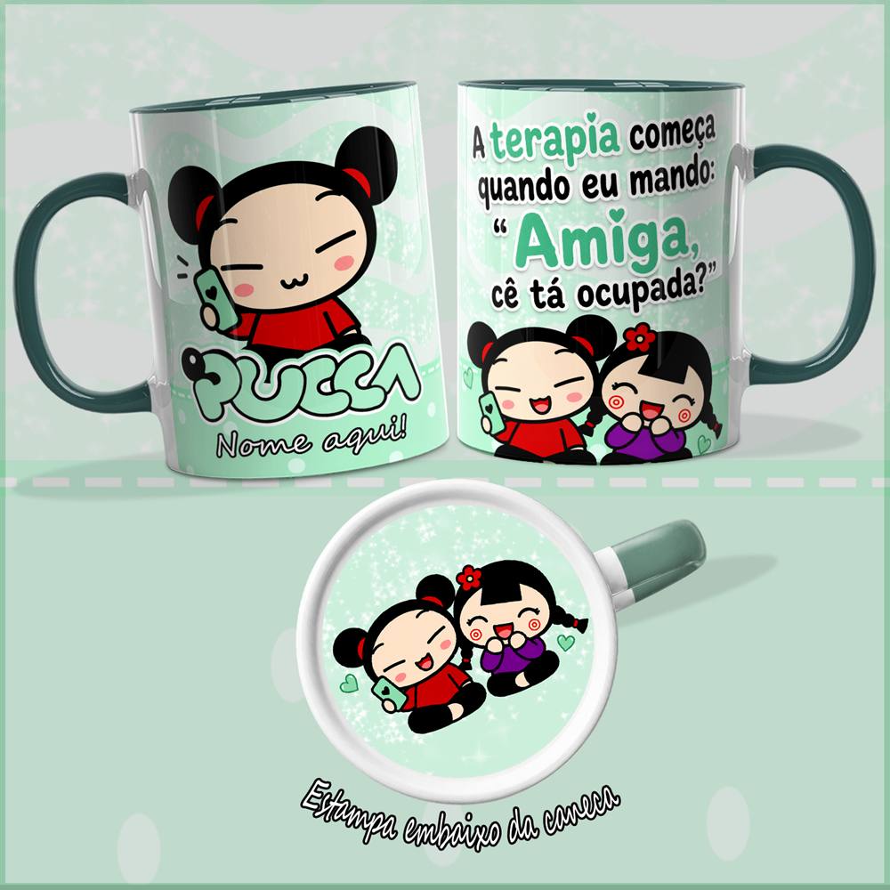 7 Artes para Caneca Pucca  Amigas Arquivo em Png 7