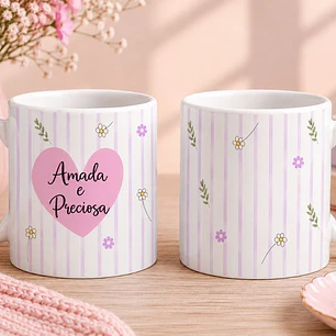 3 Artes para Caneca Amada e Preciosa Arquivo em Jpg