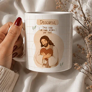 5 Artes para caneca Jesus descança no Senhor Arquivo em Jpg