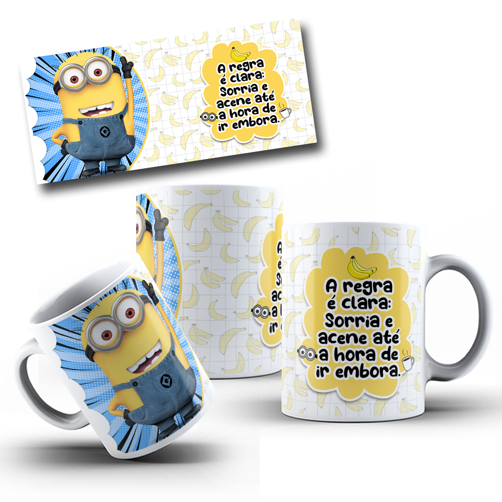 6 Artes para Caneca Frases Minions Arquivo em Png 2