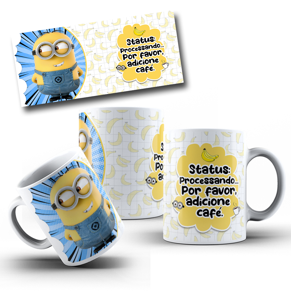 6 Artes para Caneca Frases Minions Arquivo em Png 4