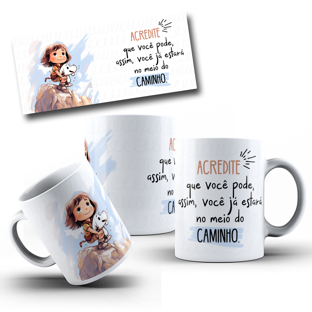 6 Artes para Caneca Frases Positividade Arquivo em Jpg  1