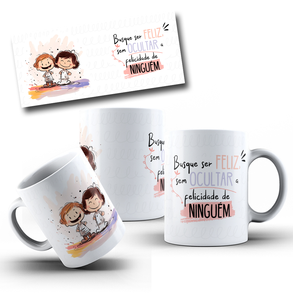 6 Artes para Caneca Frases Positividade Arquivo em Jpg  4