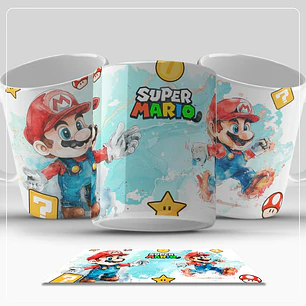 6 Artes para Caneca Super Mario Aquarela Arquivo em Png 