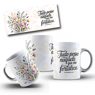 10 Artes para Caneca Jardim da Fé Frases Arquivo em Png