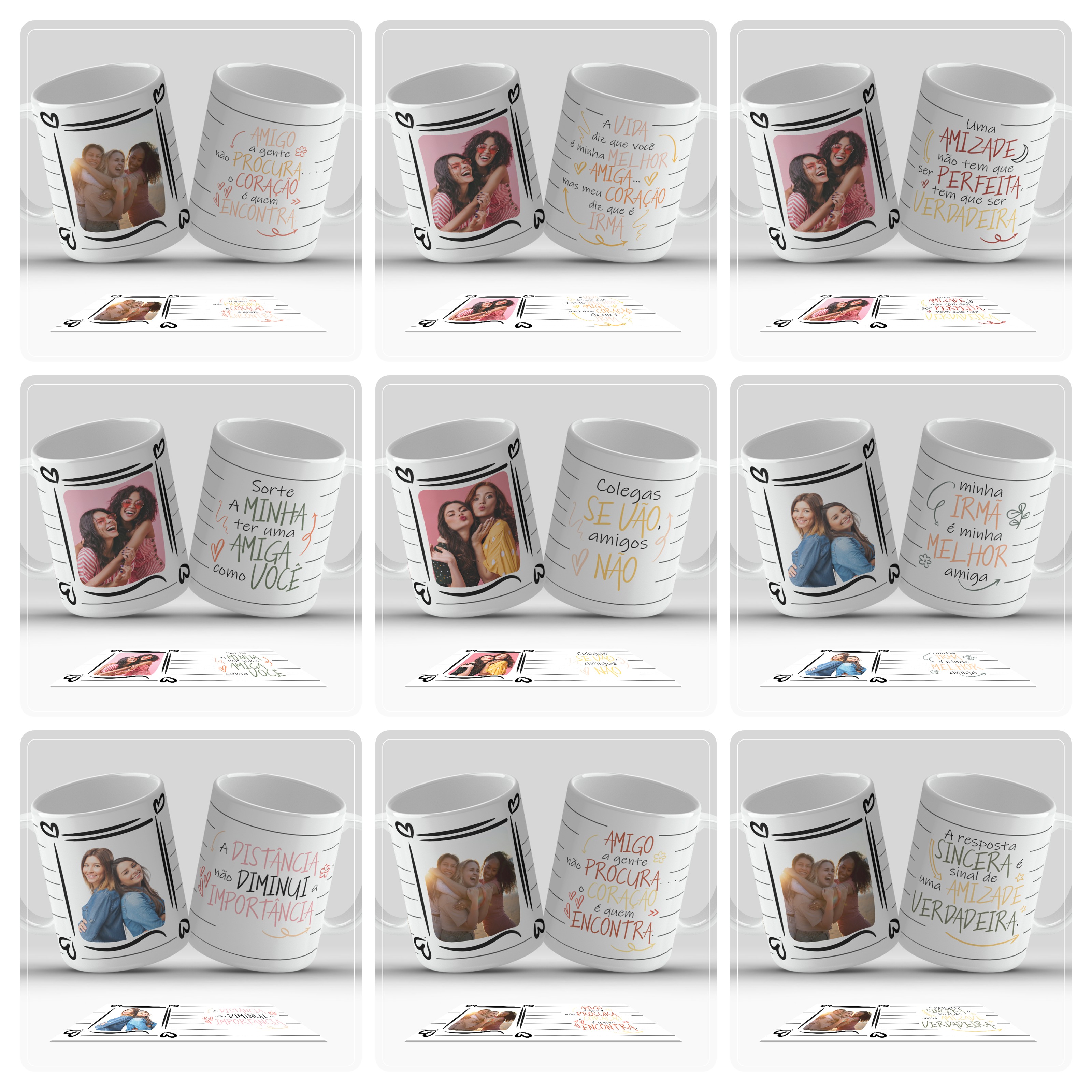 12 Artes para Caneca Amigas Amizade Arquivo em Png 2