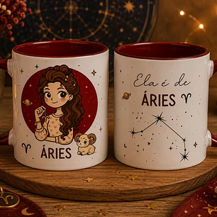 12 Artes para Caneca Signos Feminino Arquivo em Png 