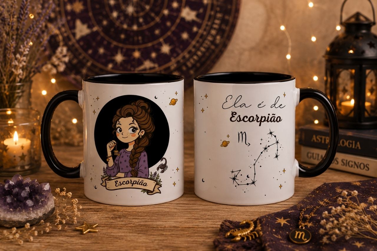 12 Artes para Caneca Signos Feminino Arquivo em Png  12