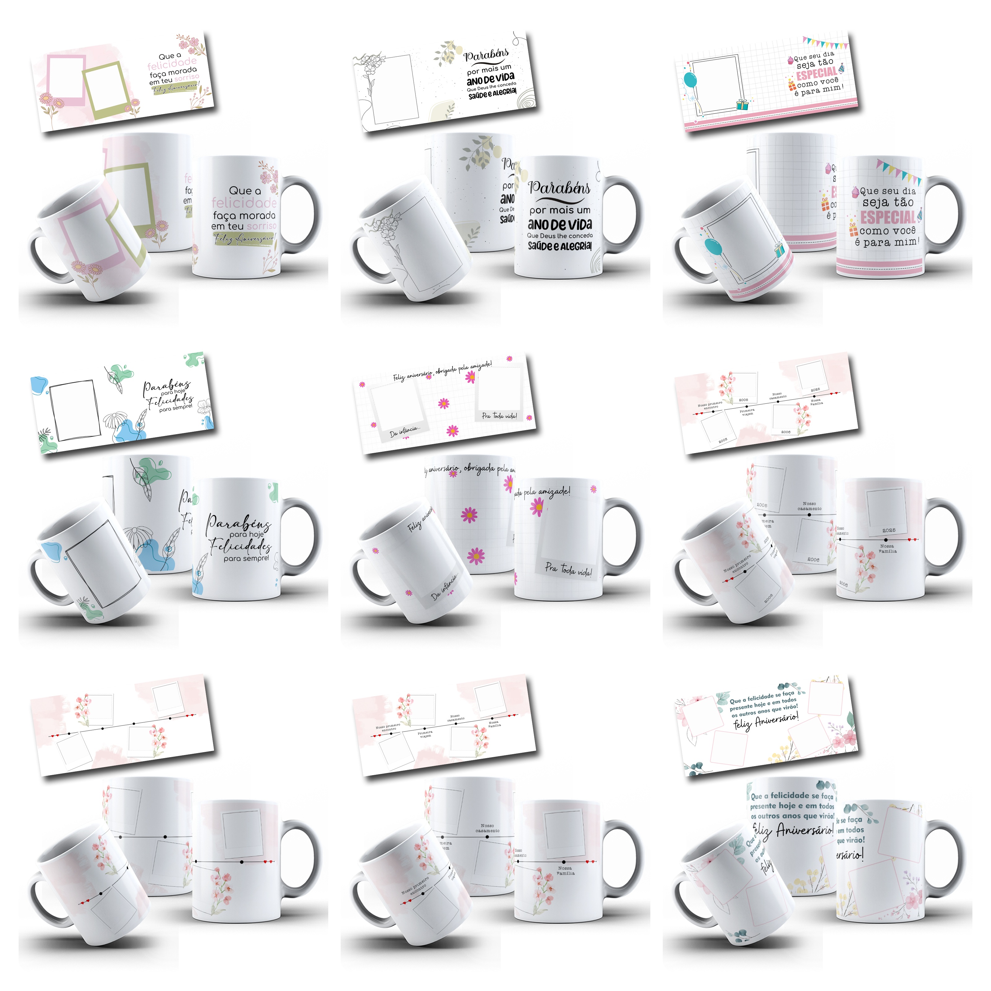 21 Artes para Caneca Aniversário para fotos Arquivo em Png  1