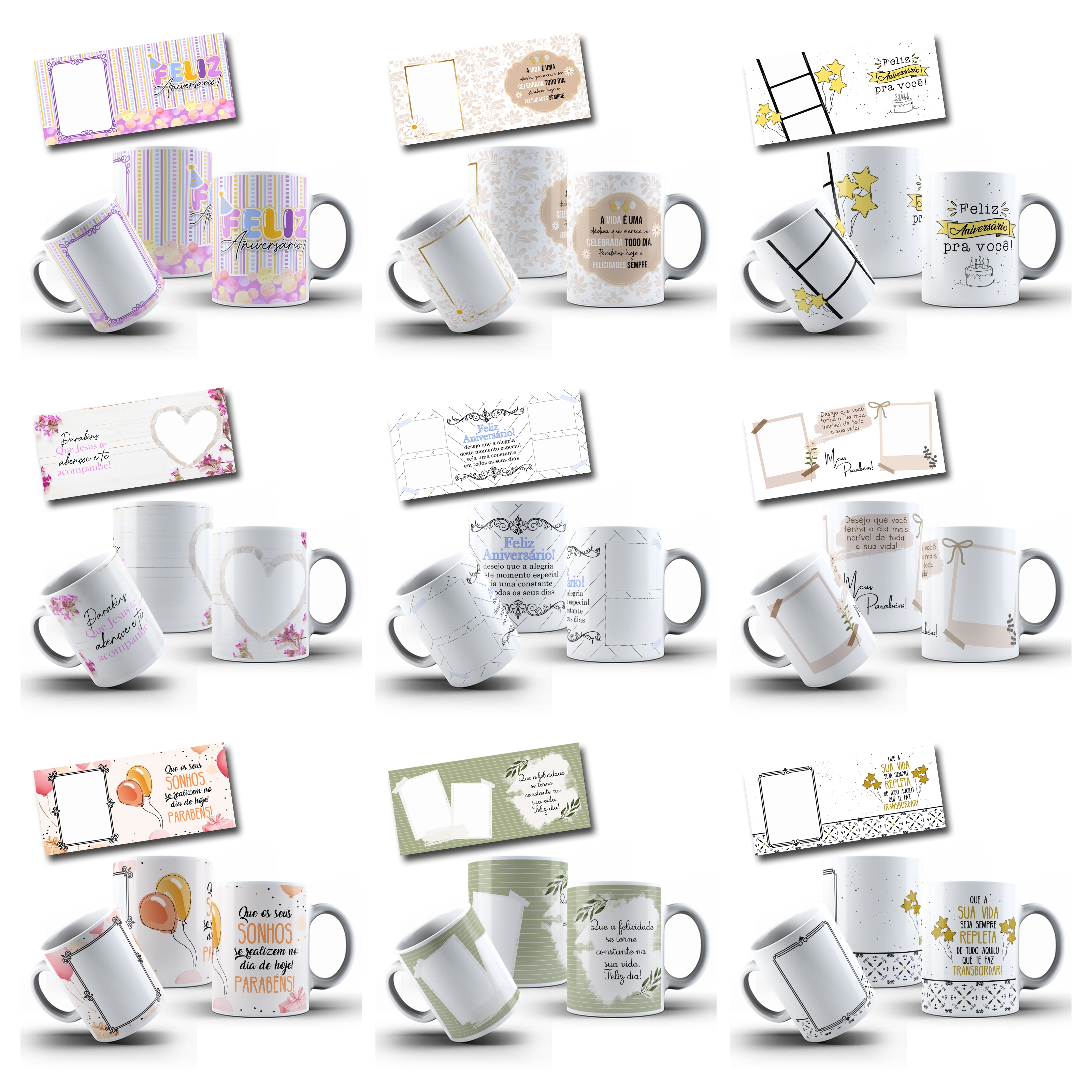 21 Artes para Caneca Aniversário para fotos Arquivo em Png  2