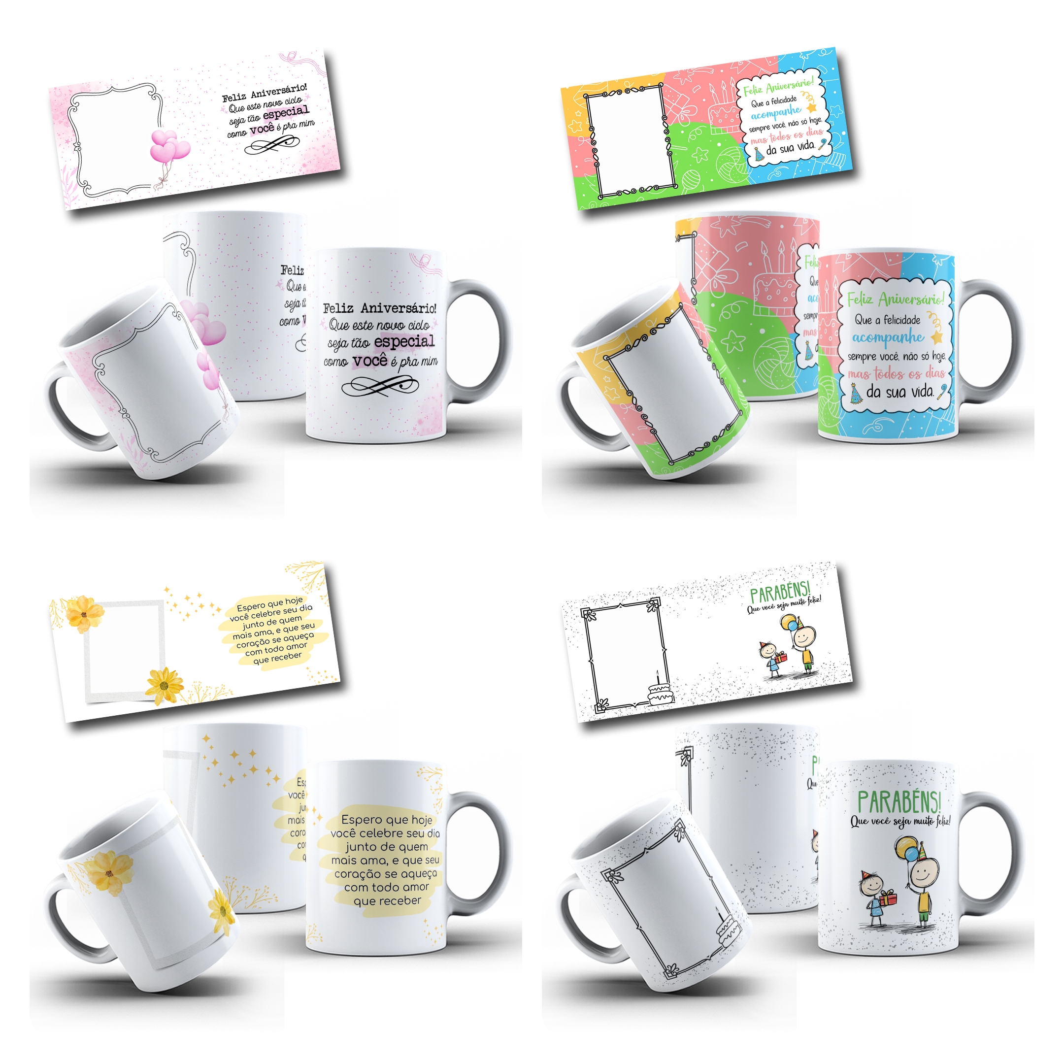 21 Artes para Caneca Aniversário para fotos Arquivo em Png  3