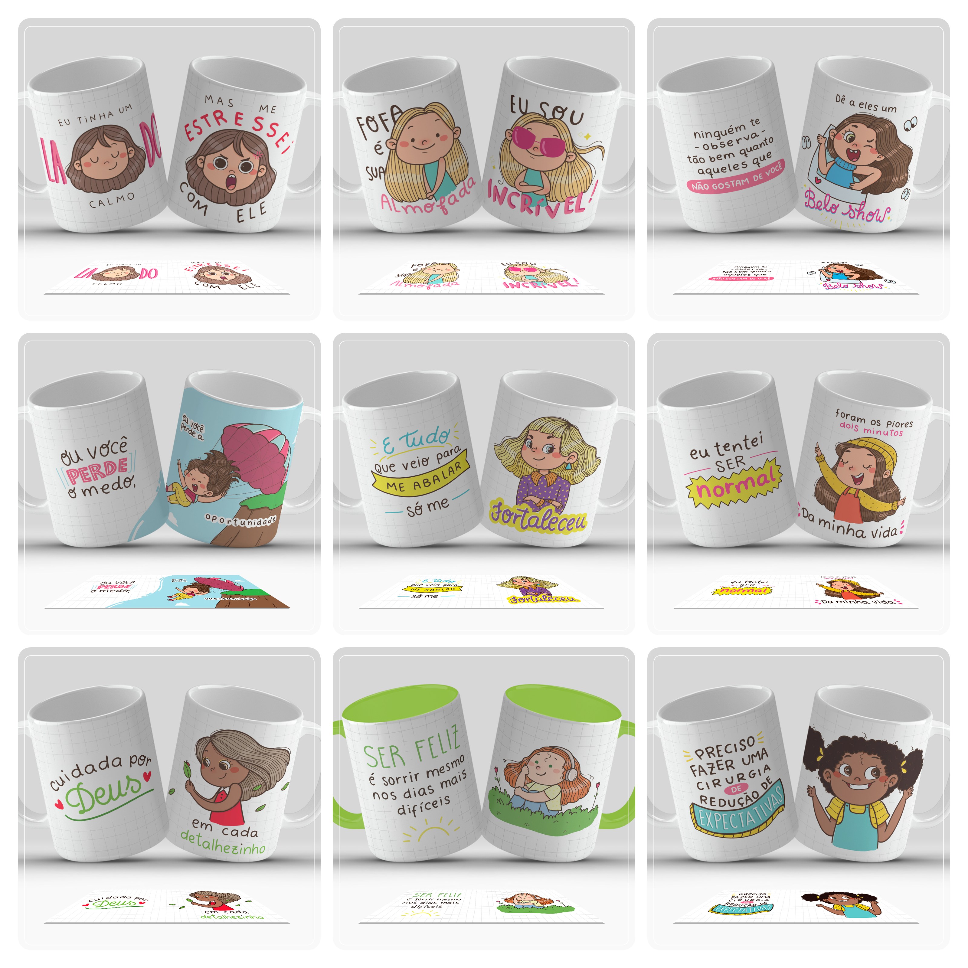 31 Artes para Caneca Humor Amizade e Motivacional Ilustrado Frases engraçadas Arquivo em Jpg 3