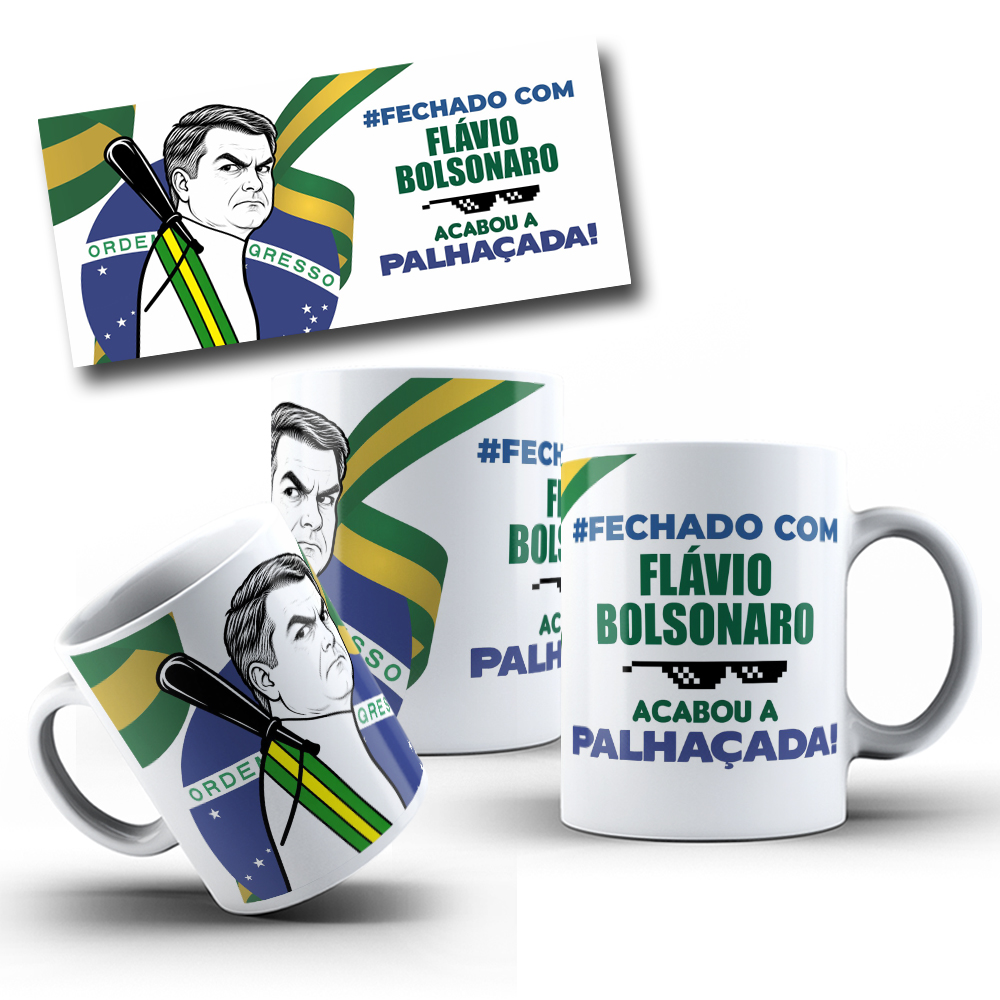 10 Artes para Caneca Flávio Bolsonaro Arquivos Png  4