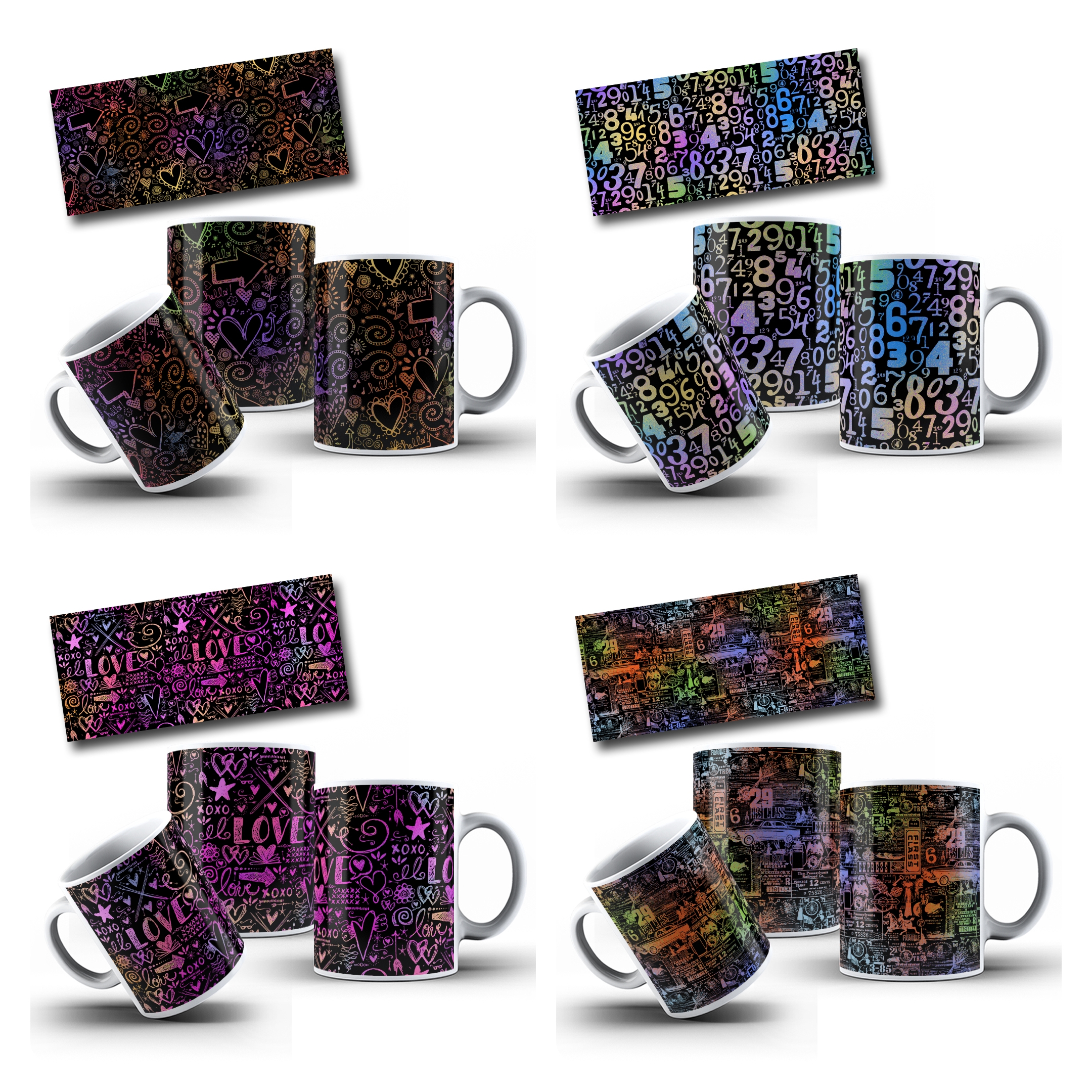 32 Artes para Caneca Chapada para Canecas com Erros de Impressão Arquivo em Png 7
