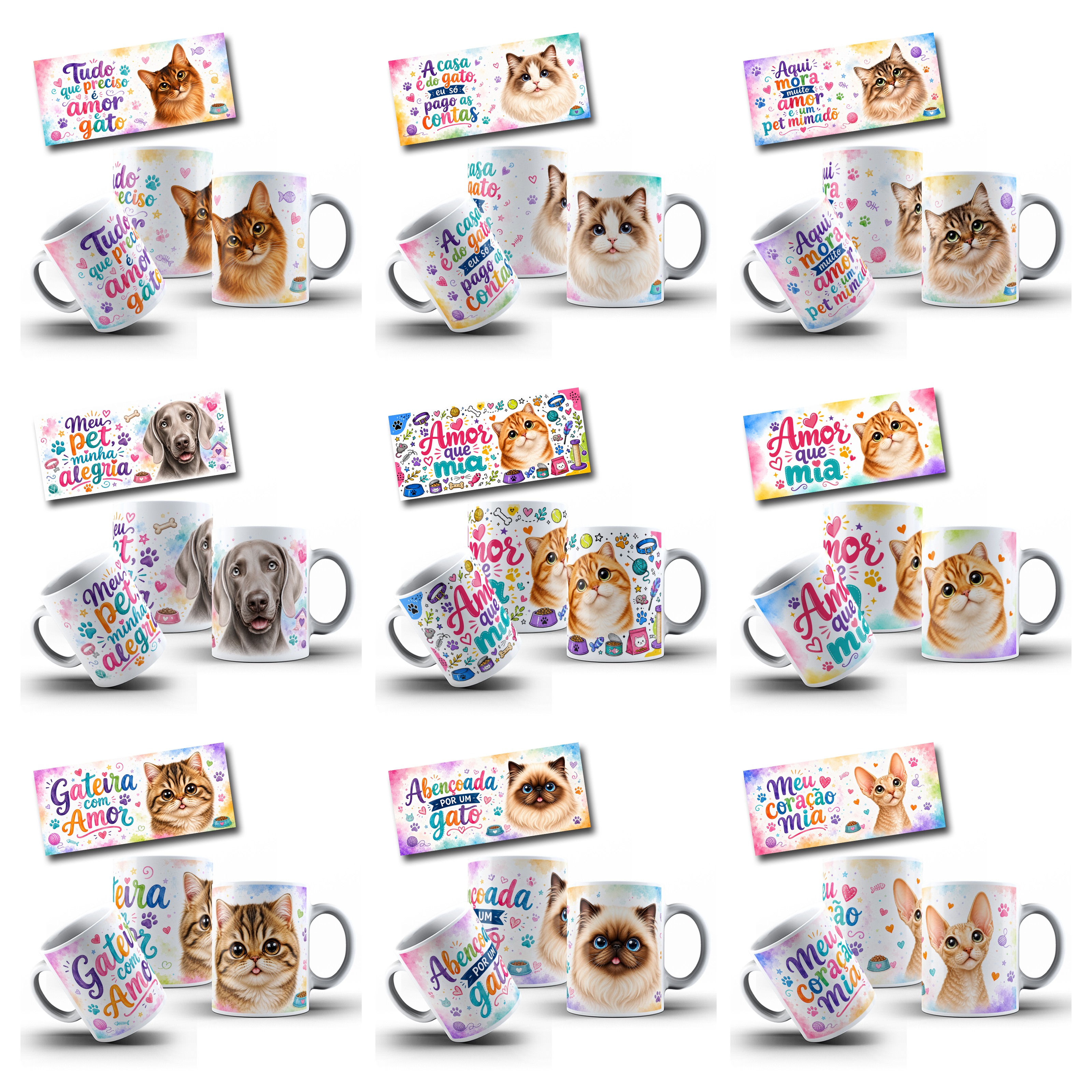 20 Artes para Caneca Cachorros Pets Lovers Arquivo em Jpg  3