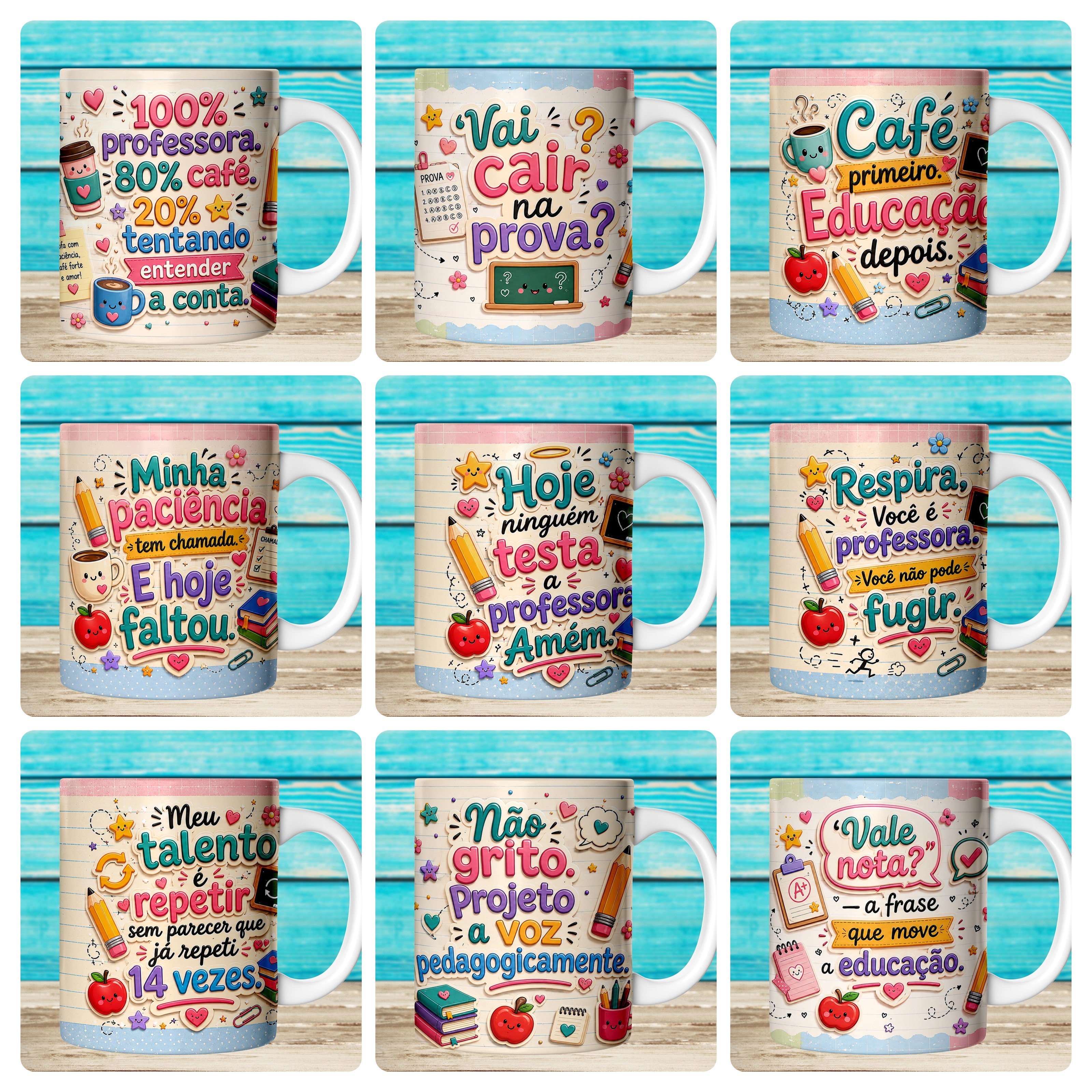 59 Artes para Caneca Dia dos Professores Divertido Arquivo em Jpg 3