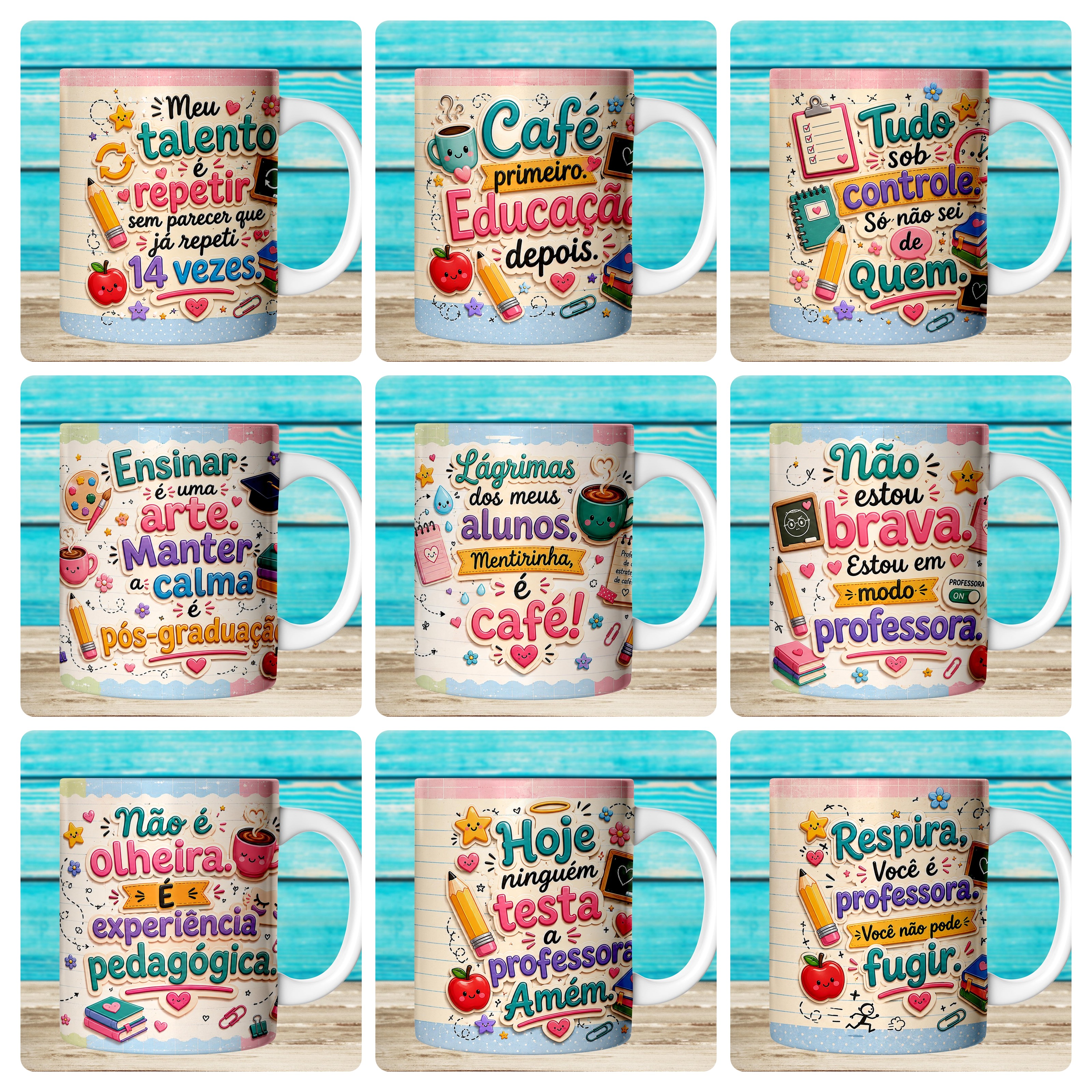 59 Artes para Caneca Dia dos Professores Divertido Arquivo em Jpg 5