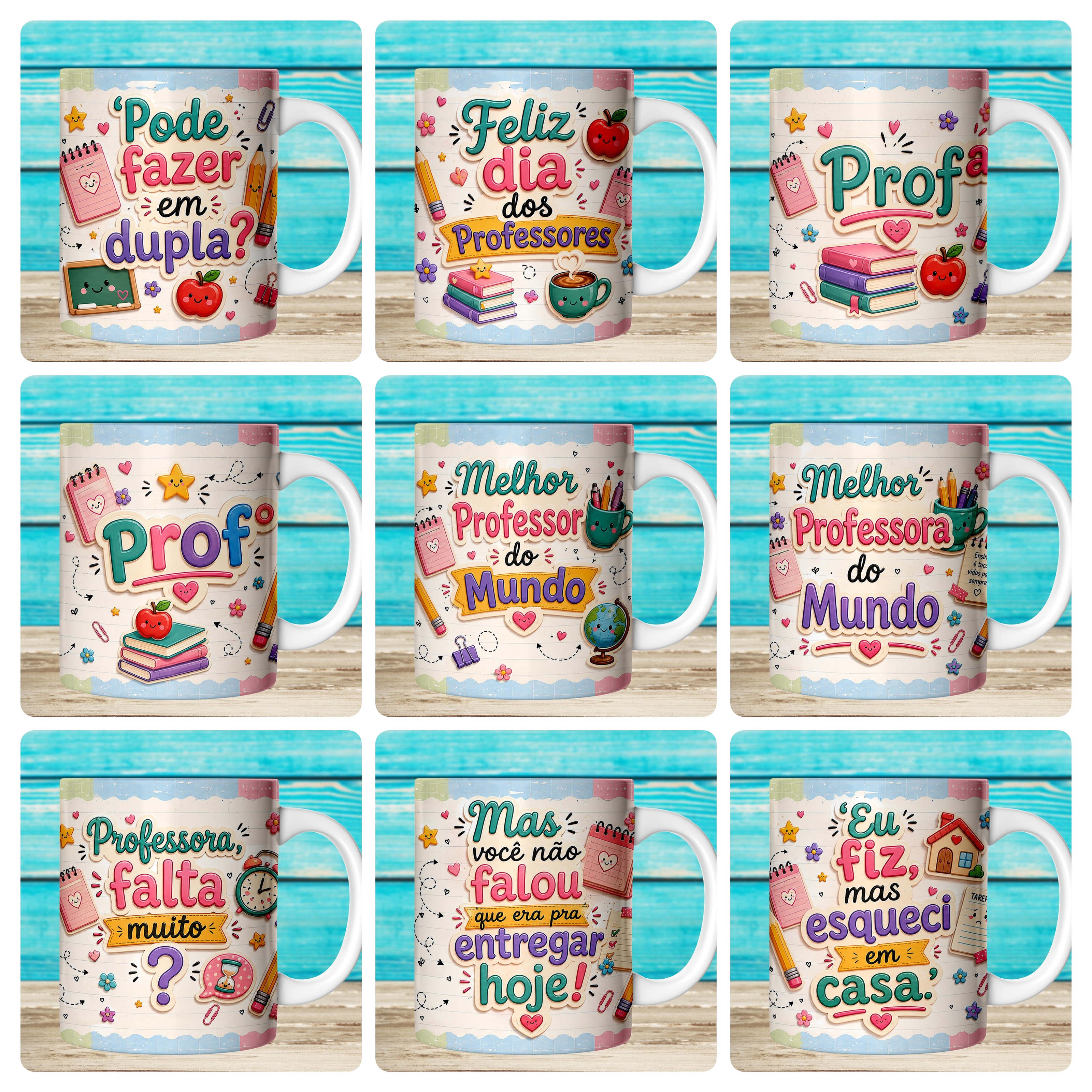 59 Artes para Caneca Dia dos Professores Divertido Arquivo em Jpg 7