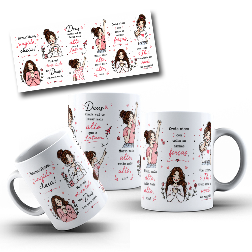 Arte para Caneca Maravilhora e ungida Arquivo Png 1