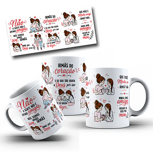 Arte para Caneca Não a gente não é apenas amiga Arquivo Png