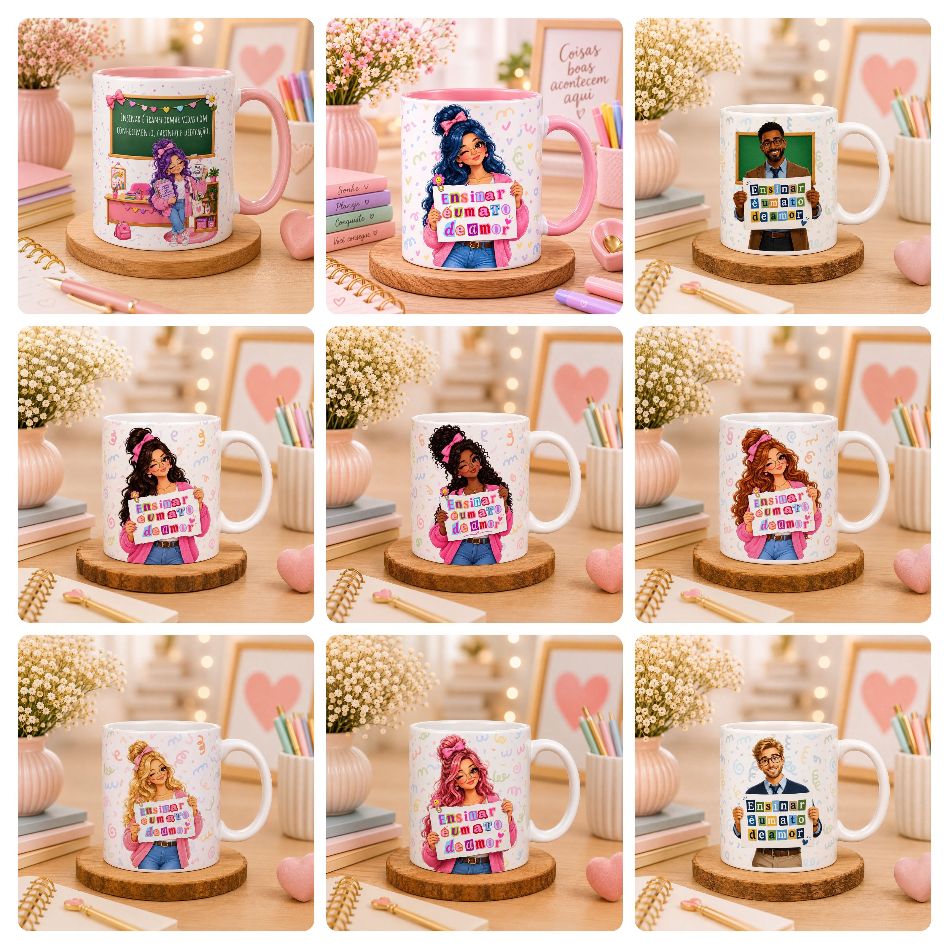 16 Artes para Caneca Dia Dos Professores Arquivo em Canva 2