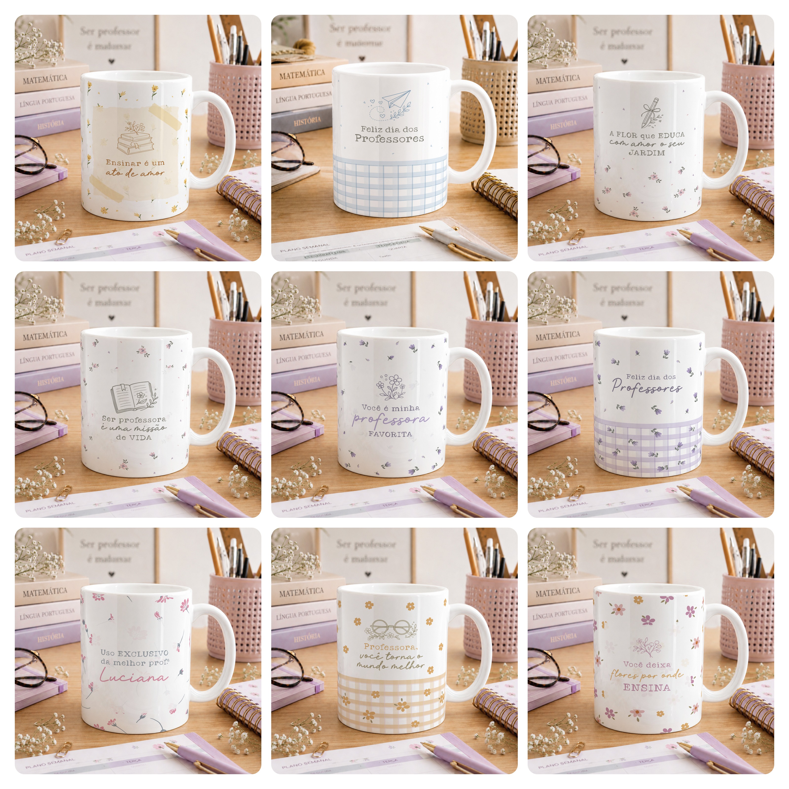 20 Artes para Caneca Dia dos Professores Arquivo Editável 2