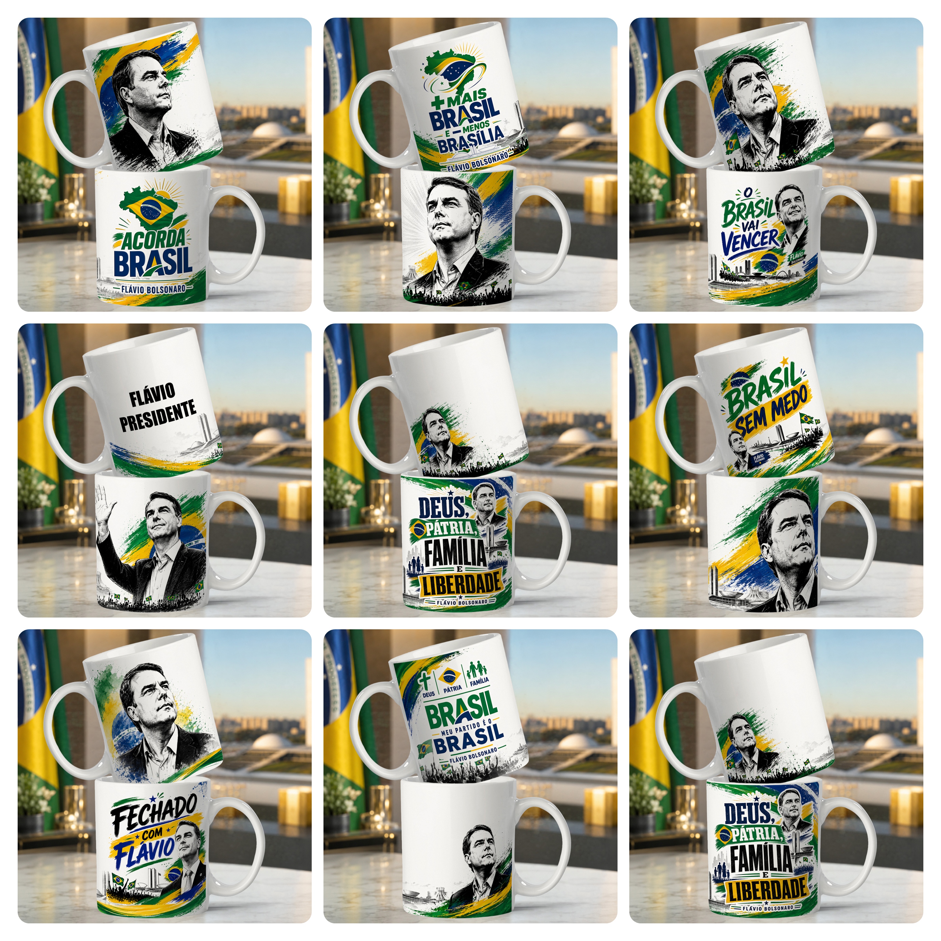 20 Artes para Caneca e Camisa Lula PT e Flávio Bolsonaro PL Politica Arquivo em Jpg 1