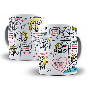 Arte para Caneca Flork Um Dia Te Levo Comigo - Jorge & Mateus Arquivo em Png 